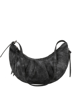 Vintage Denim Hobo Crossbody Bag JY-0514-M BLACK DENIM